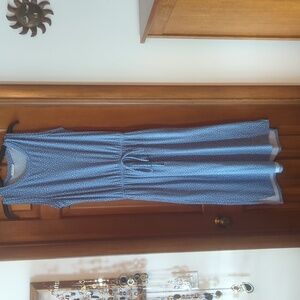 REB in J tank dress.
